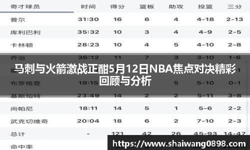 马刺与火箭激战正酣5月12日NBA焦点对决精彩回顾与分析